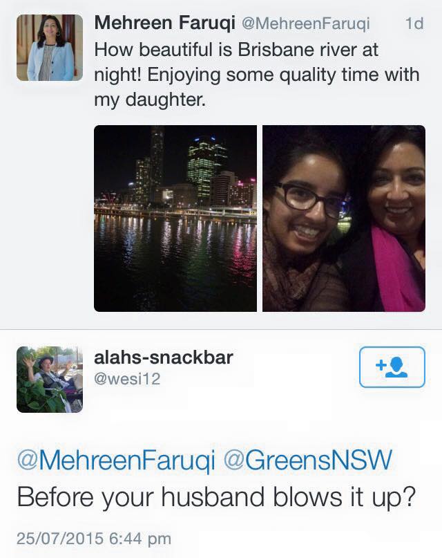 Racist comments on <a href="/MehreenFaruqi/">Mehreen Faruqi</a> posts- proves racists are scared of strong women leading change.#Racism #nswpol