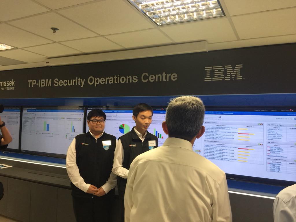 romantuma's tweet photo. Great day for #ibmsecurity and  Temasek Polytechnic opening SOC in Singapore http://t.co/4aUeuNbvn6