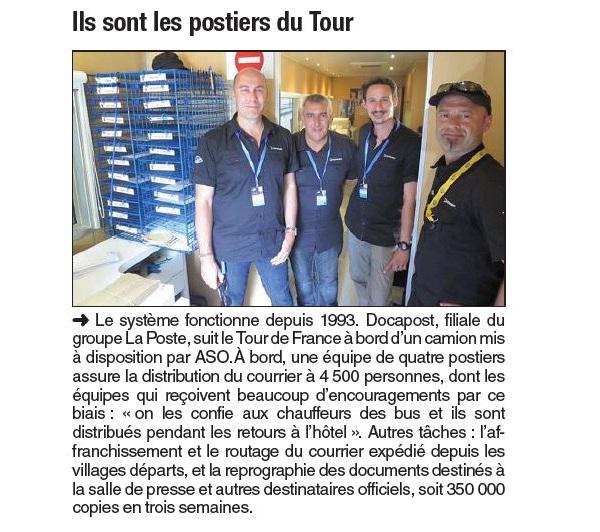 laposterecrute's tweet image. [#Actualité] Clin d’œil aux postiers de @Docapost présents une nouvelle fois sur le #TDF2015 ! #Docapost #LaPoste