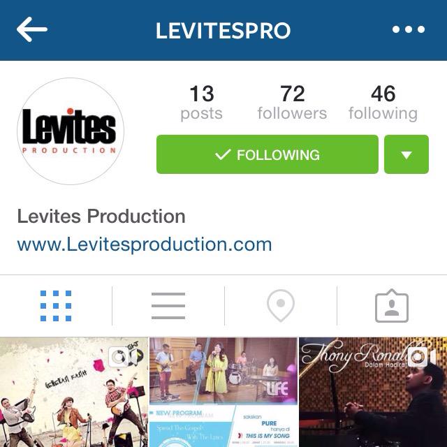 Follow us on instagram <a href="/Levitespro/">Levites Production</a>