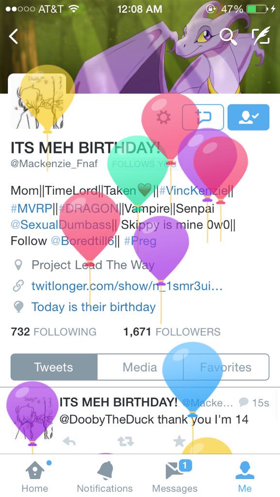 Fredbearsguard's tweet photo. HAPPY BIRTHDAY @Mackenzie_Fnaf http://t.co/kwPD3E9fk7