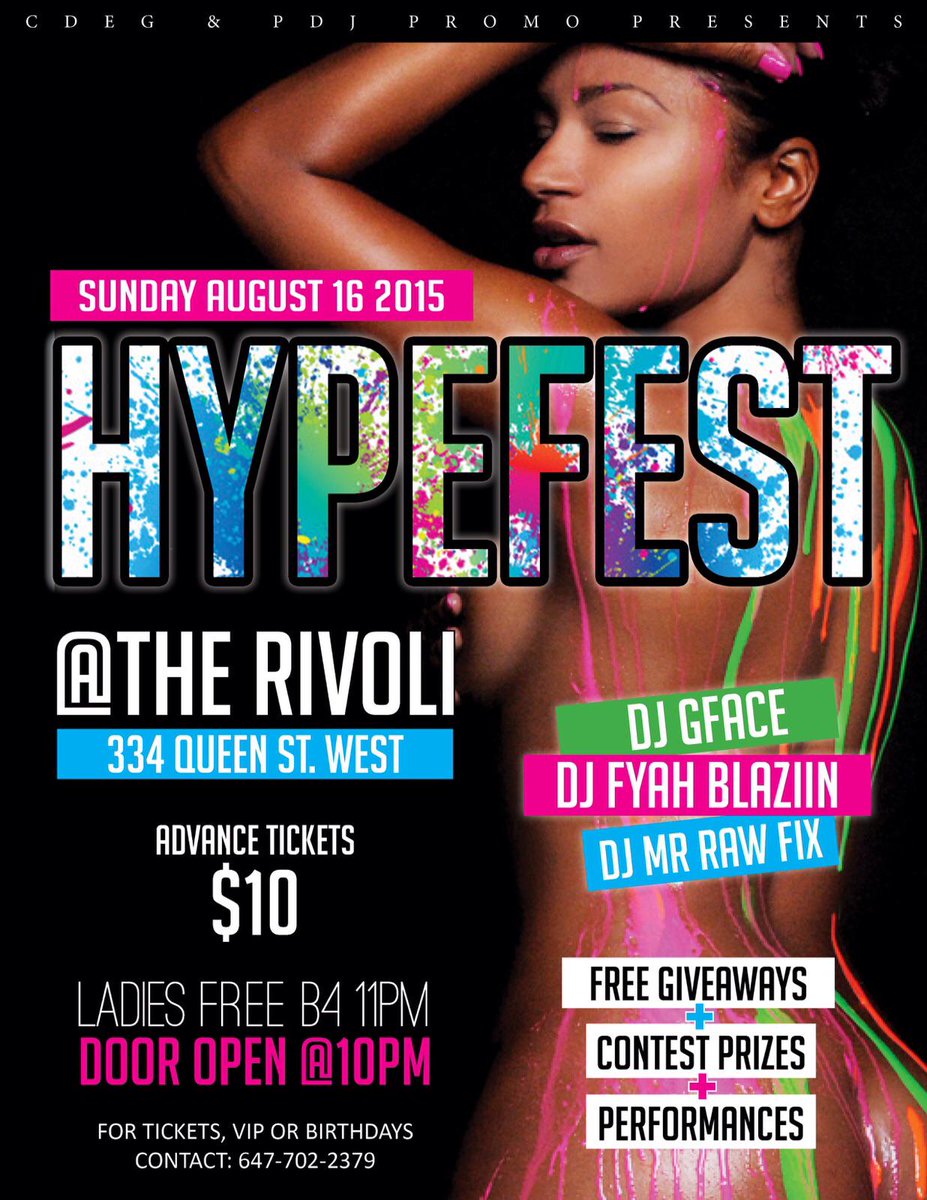PDJPROMO's tweet photo. #Toronto @Pdjpromotions @MrRawFix @DJKiddSikk @HYPEFEST @Party @Pdjpromo #DJ_Fyah_Blaze #Ticket @teamfollow http://t.co/o0tyRImfTS