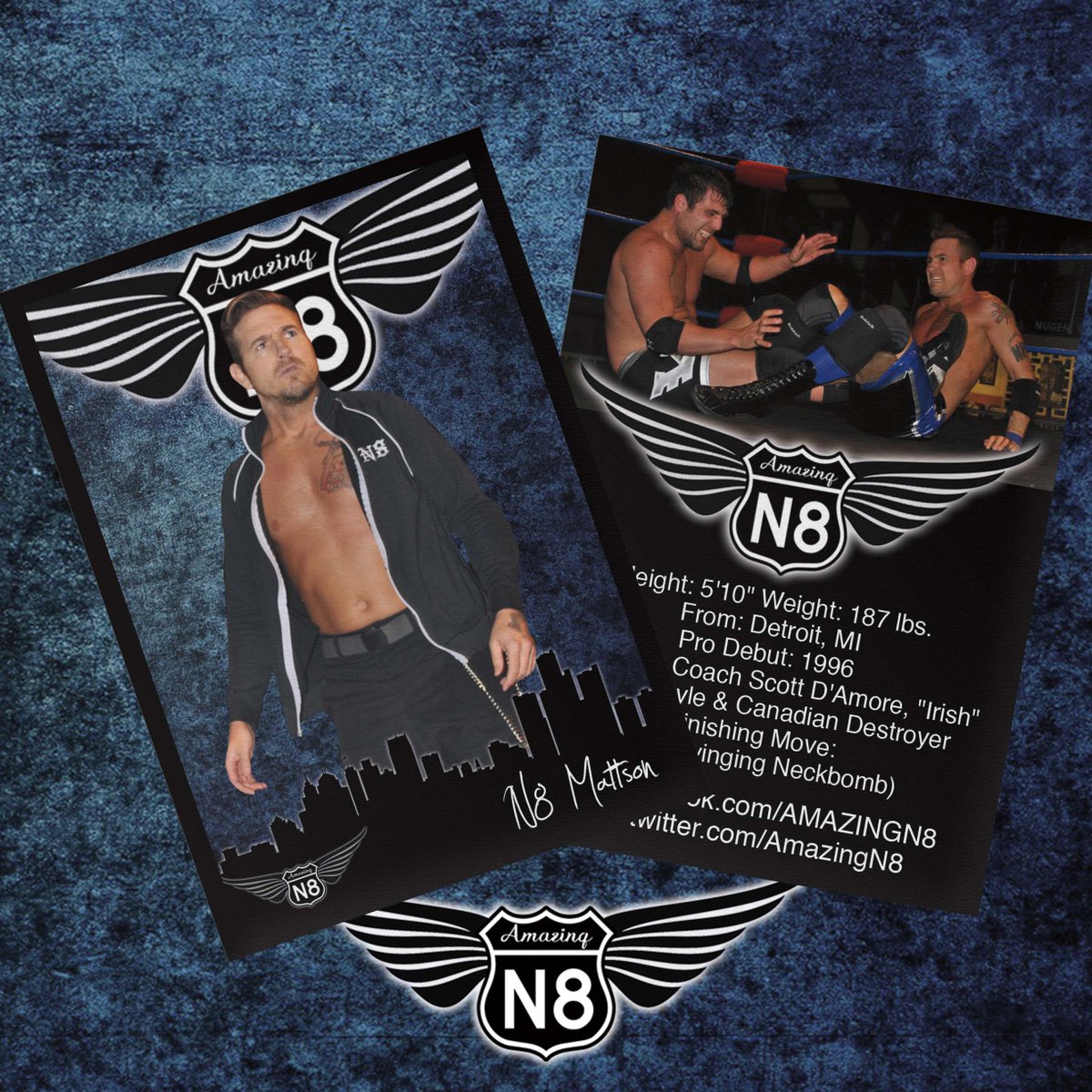 Trading card we designed for <a href="/AmazingN8/">N8 Mattson</a>, if you want your own trading card visit us on facebook, $50 for 500 cards