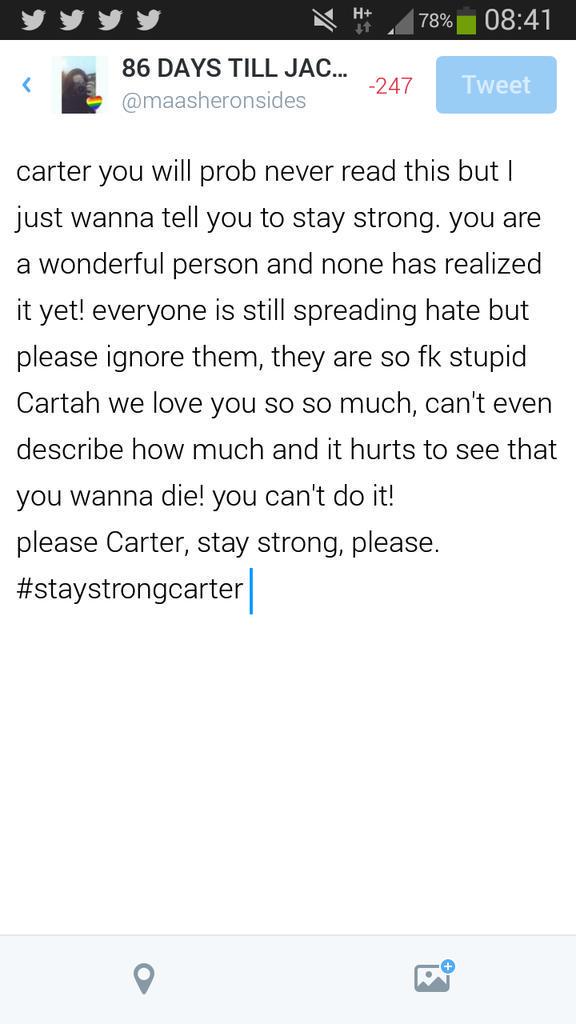 emotionxIess's tweet photo. please Carter read #TEAMCARTER #staystrongcarter @carterreynolds http://t.co/8xYLQ7L0yw