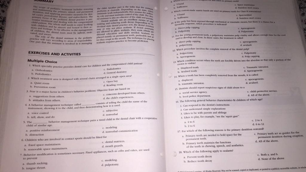 niallsteen's tweet photo. whipped out my old dental workbook #44days until dental assisting classes start 😊 #pediatrics http://t.co/e0g3z8r5qN