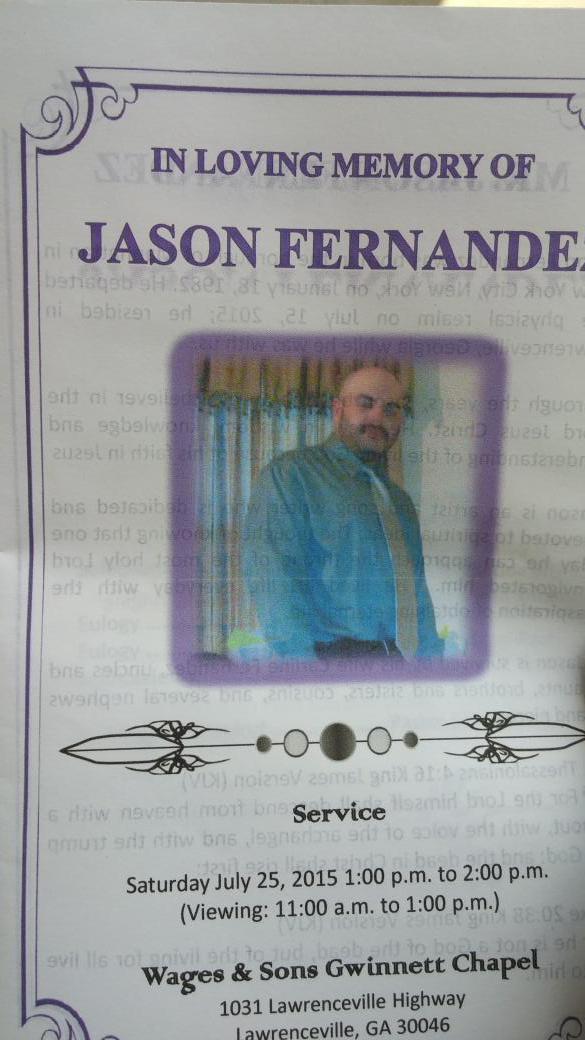 mrseptember10's tweet photo. Lost a great man jason Fernandez a week ago. My condolences to the whole fams whom i met at the funeral Saturday. http://t.co/c071iQt4kZ