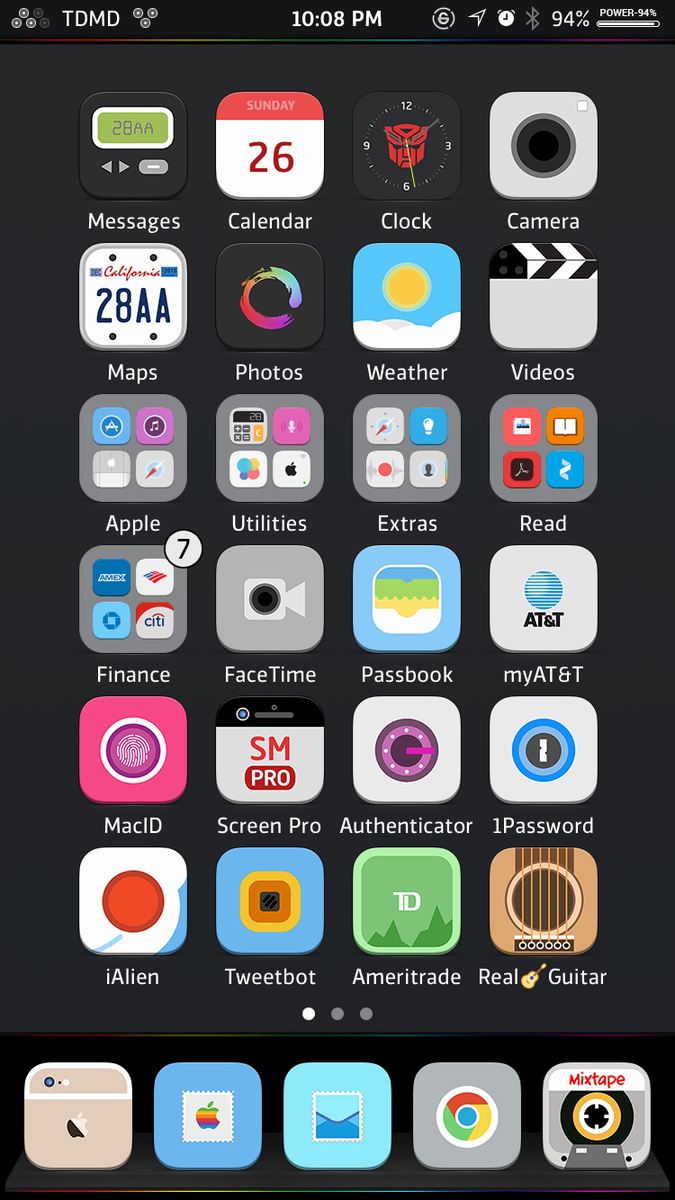 tvdMD's tweet photo. mixing it up with #28aa and #30aa #Winterboard #themes available in #Cydia http://t.co/3NffkCxxIz