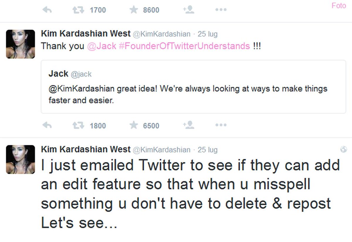 /I consigli degli utenti migliorano un servizio, sopratutto se hanno 33 milioni di followers <a href="/KimKardashian/">Kim Kardashian</a> #twitter