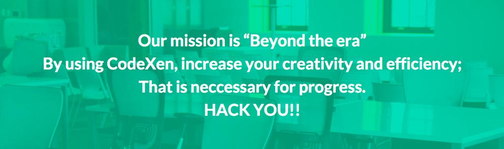 Boostnoteapp's tweet image. HACK YOU!! #CodeXen will increase your creativity and effciency👻✌💙

Beyond the era🚀