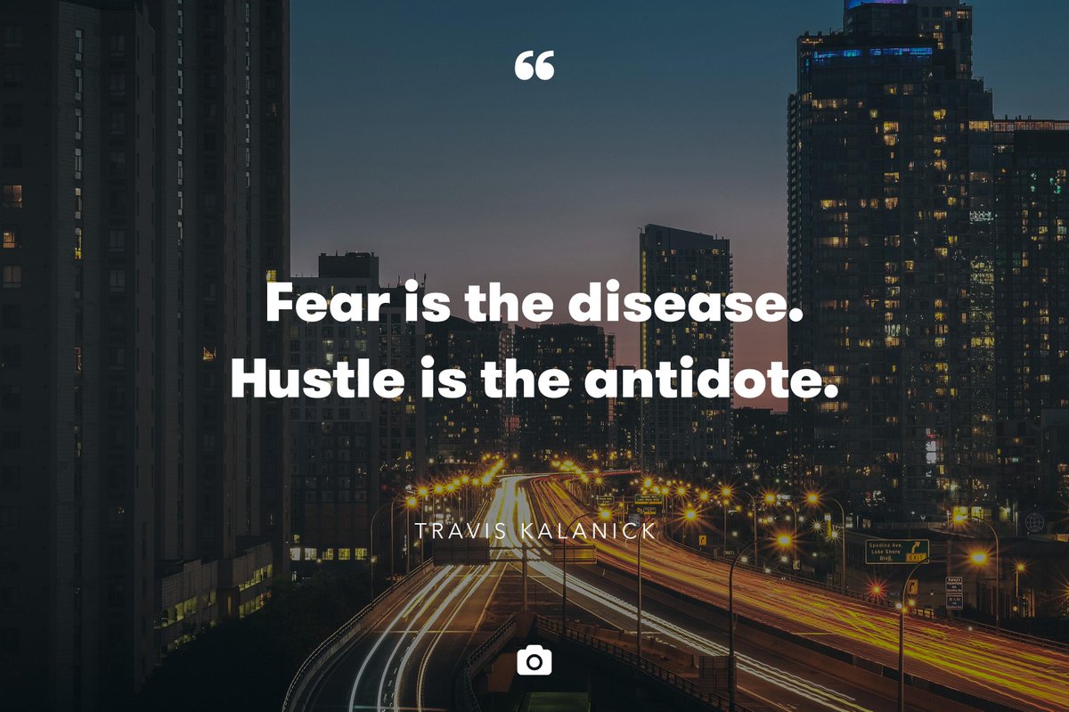 unsplash's tweet photo. ”Fear is the disease. Hustle is the antidote.“ —@travisk, CEO of @uber. 
Photo by @verneho at http://t.co/vRTVAnEOJO http://t.co/T2Qu9SfD1m