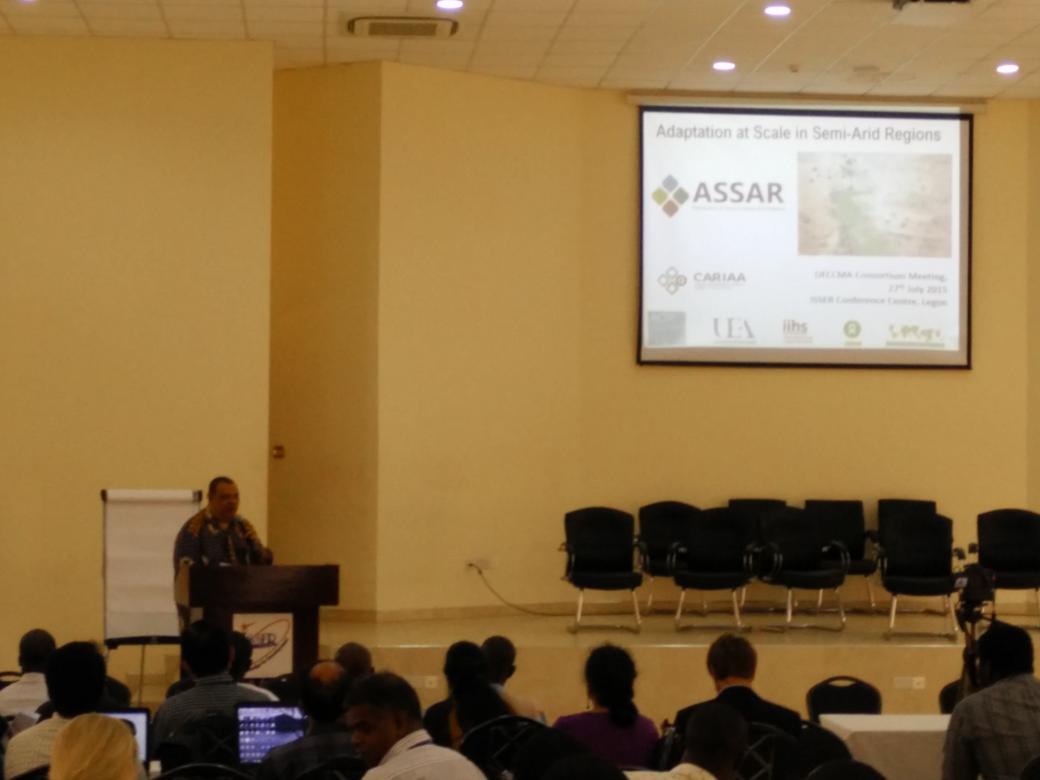 Prof Chris Gordon updates <a href="/DECCMA/">DECCMA</a> on <a href="/ASSARadapt/">ASSAR</a> work in Ghana #deccma #cariaa