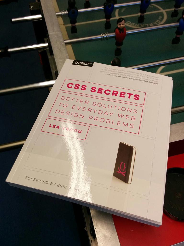MartijnSaly's tweet image. Foosball and #csssecrets by @LeaVerou. Because fun things always combine 😀