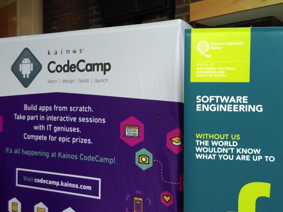 QUBEEECS's tweet photo. Kicking off #codecamp2015 with @KainosSoftware and @KainosCodeCamp http://t.co/F38qUXqiMr