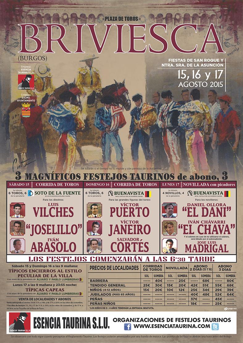 Cartelería #Briviesca 15-16-17 Agosto <a href="/info_cortes/">Info Salvador Cortés</a> @Fifi_Rivera