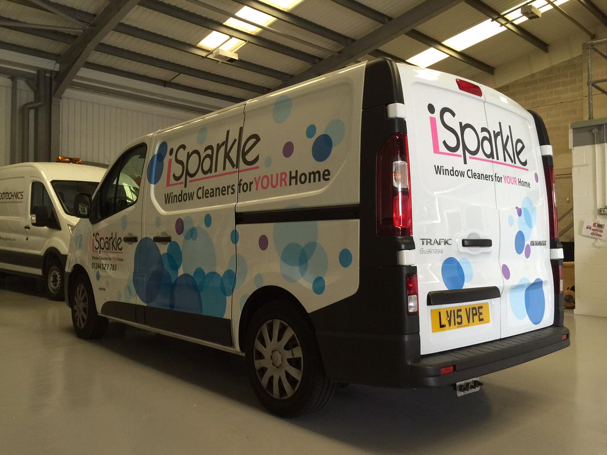ArtGraphics's tweet photo. Part wrap for #isparkle window cleaners, printed using our #JV33 #Mimaki printer using #3M wrap vinyl http://t.co/4J1fFqNoRN