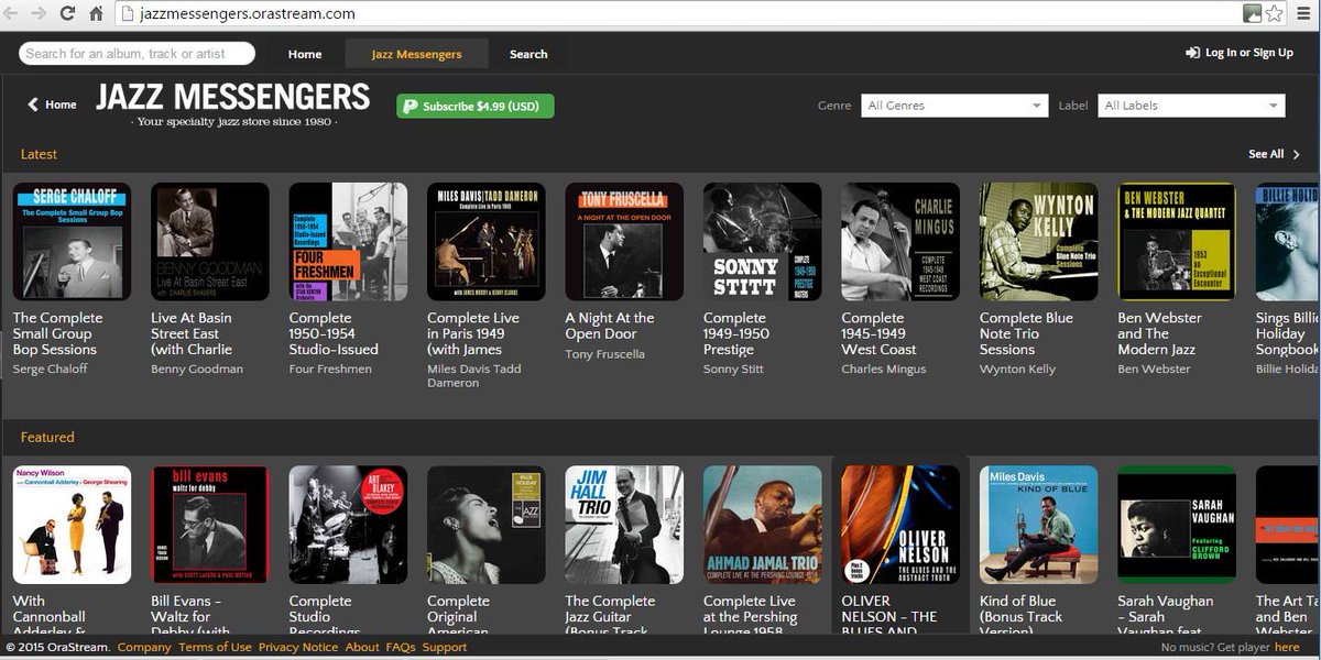 orastream's tweet photo. #OraStream hosts Jazz Messengers online store #jazz CD-records #downloads #streaming
http://t.co/BOkQ3cyCDg http://t.co/jnd0XRHeQw