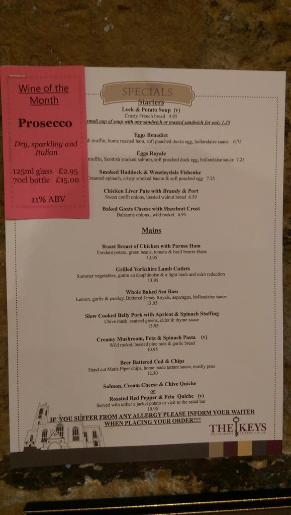 Our specials menu for the day! What takes your fancy? We recommend the Whole Baked Sea Bass! #seabass #huddersfield