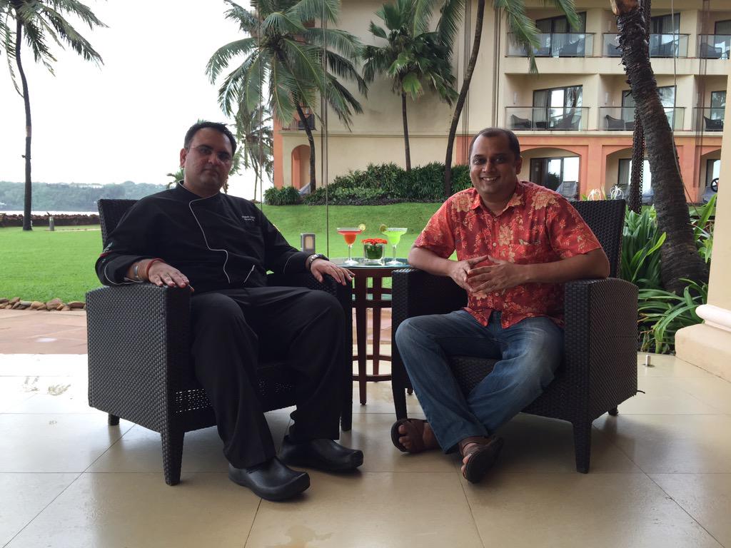 Finelychopped's tweet photo. Shooting with @olddevil77 for #AddaWithKalyan in the #marriottgoa http://t.co/XreMnHpp8M