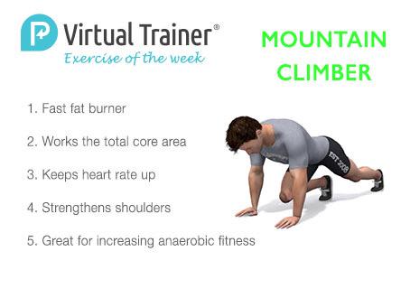 P4VTrainer's tweet image. Here it is! #p4virtualtrainer #exerciseoftheweek the mountain climber! Give it a go #Monday #online #training #abs