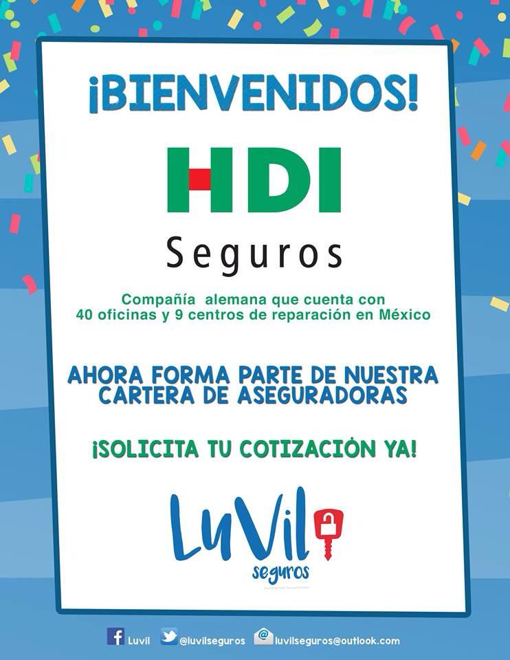 LuvilSeguros's tweet photo. Bienvenidos @HDISegurosMex 
Desde hoy forma parte de nuestra cartera de aseguradoras.

¡Solicita ya tu cotización! http://t.co/s2sfNp4SnB