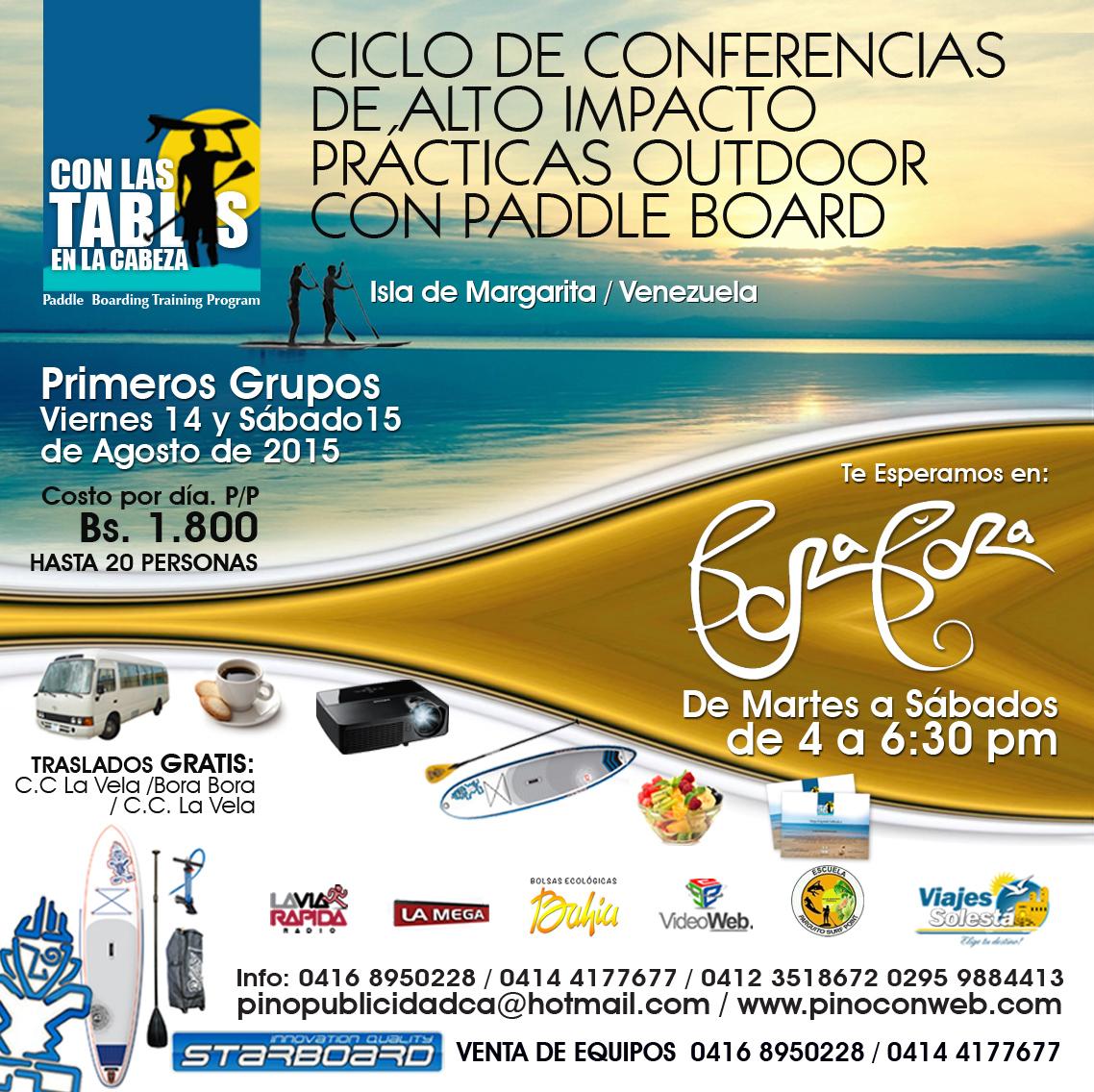 TVendoEstaVaina's tweet image. Ciclo de charlas motivacionales cn practicas outdoor de paddleboard, participa!