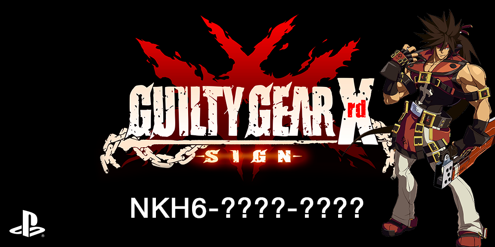 PlayStationFR's tweet photo. A 200 RT on vous dévoile une nouvelle partie du code pour télécharger un Guilty Gear Xrd - SIGN sur #PS4 http://t.co/92Nr67P9Am