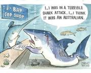 GreenGirlAfrica's tweet photo. Lovely tongue &amp; cheek by @Travel4Wildlife - #sharks raise catch &amp; release limits on humans. http://t.co/mjZis8CKYC http://t.co/Q1SUb1b0oB