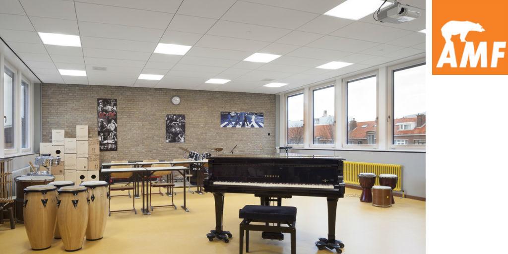 Voor goede #akoestiek en comfort: Knauf AMF THERMATEX Acoustic Range! Hét plafondsysteem: buff.ly/1Kmdvn7