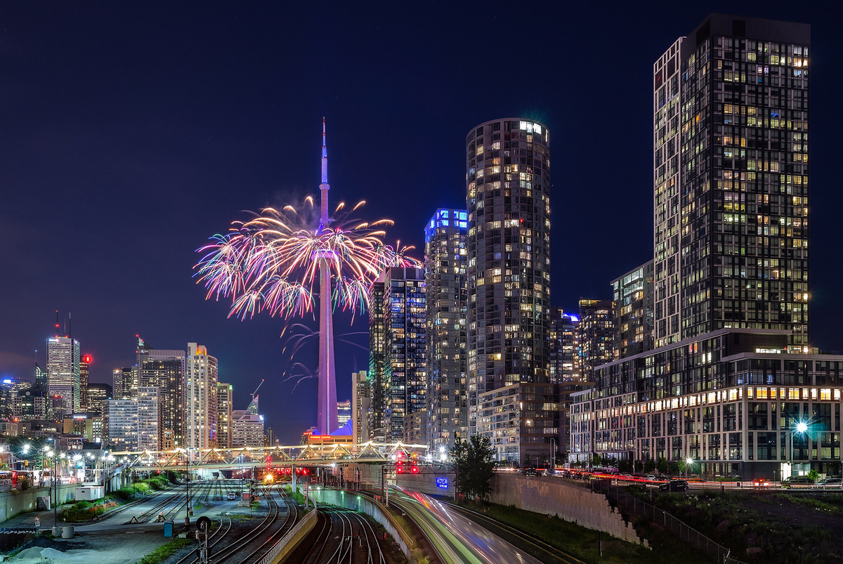 norm's tweet photo. Another great shot of last night's fireworks. Captured by @michaelmuraz. #Toronto http://t.co/uwrOdgfcoF