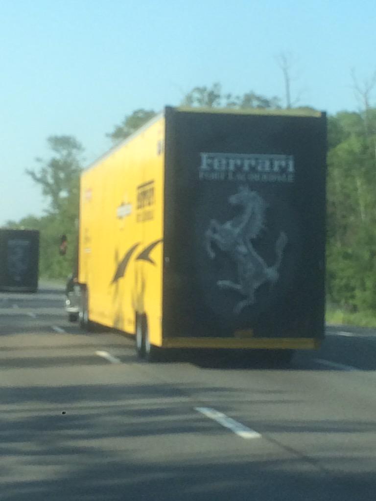 MichaelJChamber's tweet image. @robertherjavec cpl Motorsports trucks on I81 headed south in Watertown NY from Canada, your race team? #Ferrari