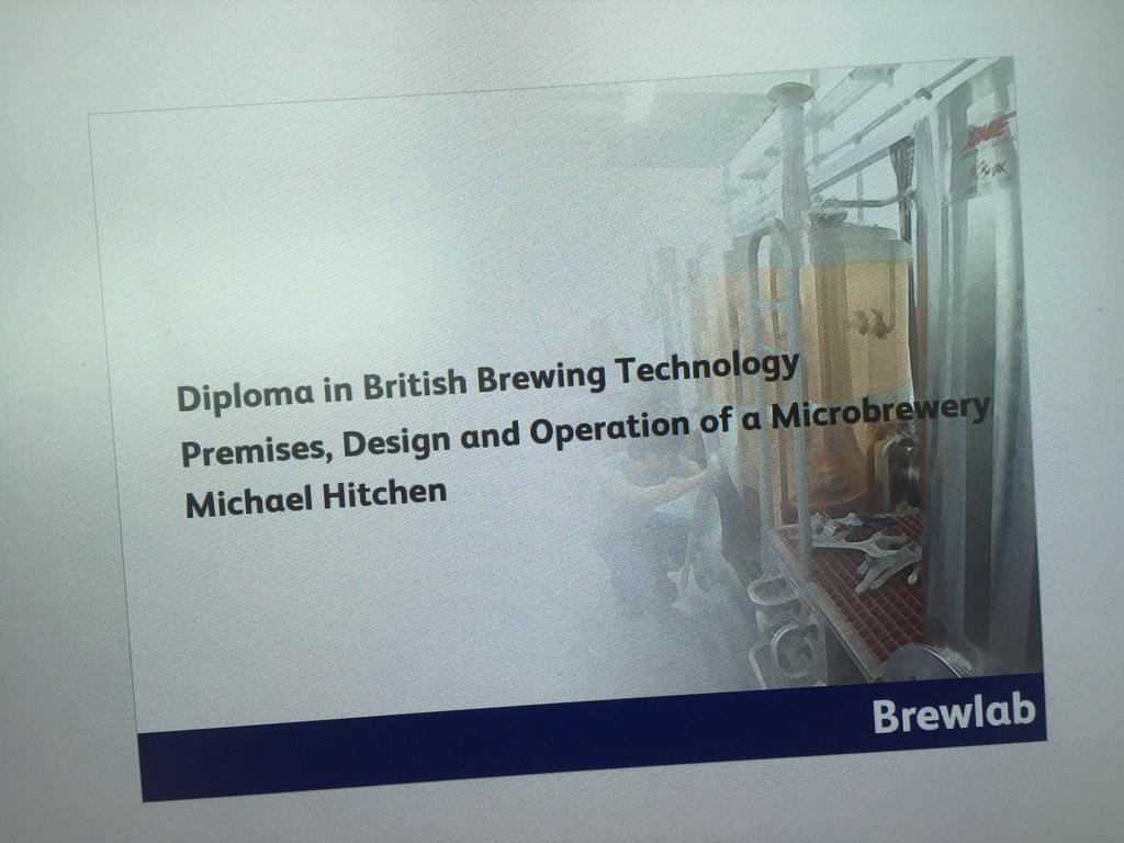 Premises, Design and Operation of a Microbrewery session today delivered by <a href="/BrewingVessels/">Brewing Vessels Ltd</a> #brewerysetup #brewlab