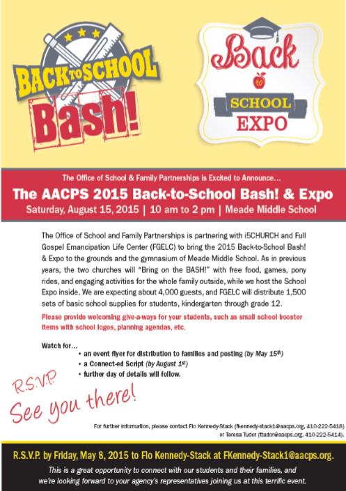 MacArthurAACPS's tweet photo. Lots of Back to School activities August 15th!  Come on out, we'd love to see you!!  #StufftheBus #BacktoSchoolExpo http://t.co/h0FiGHPAZu