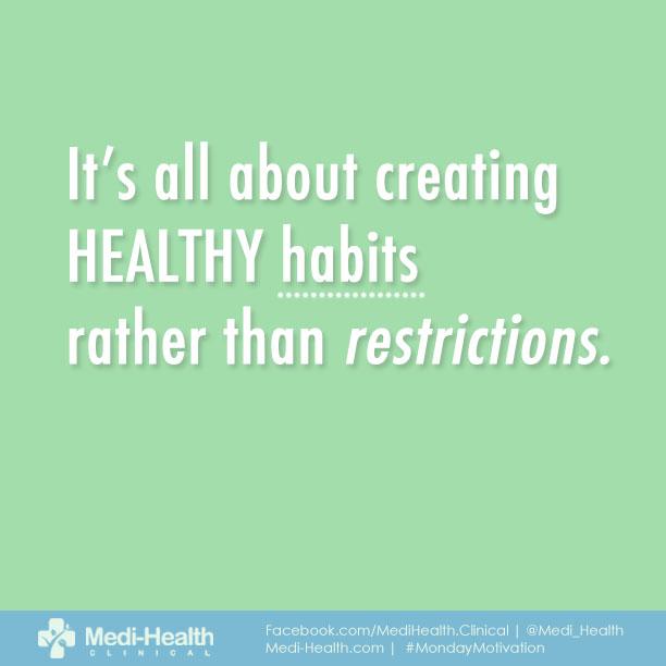 Medi_Health's tweet image. It’s all about creating Healthy habits, rather than restrictions.
goo.gl/fniwX7 #Motivation