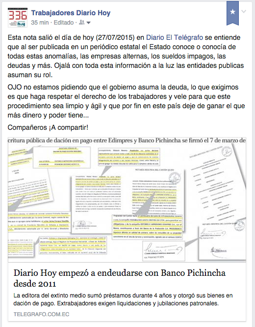 CetraHoyOficia's tweet photo. @saslili @MinTrabajoEc @MashiRafael @CarlosMarxC @SuperciasEC @EdithDuque1 @el_telegrafo @jaimemantilla http://t.co/HDjr5ilMQ3