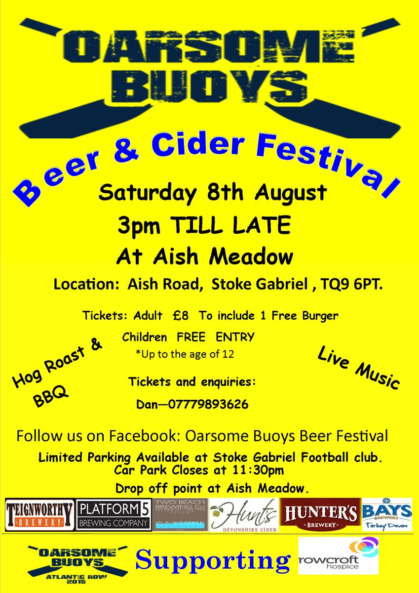 OarsomeBuoysRow's tweet photo. Not long until the @OarsomeBuoysRow Beer and Cider Fest. Get in Contact for tickets #Row4Rowcroft #TWAC #Beer #Fest http://t.co/FCgoNoLN8s