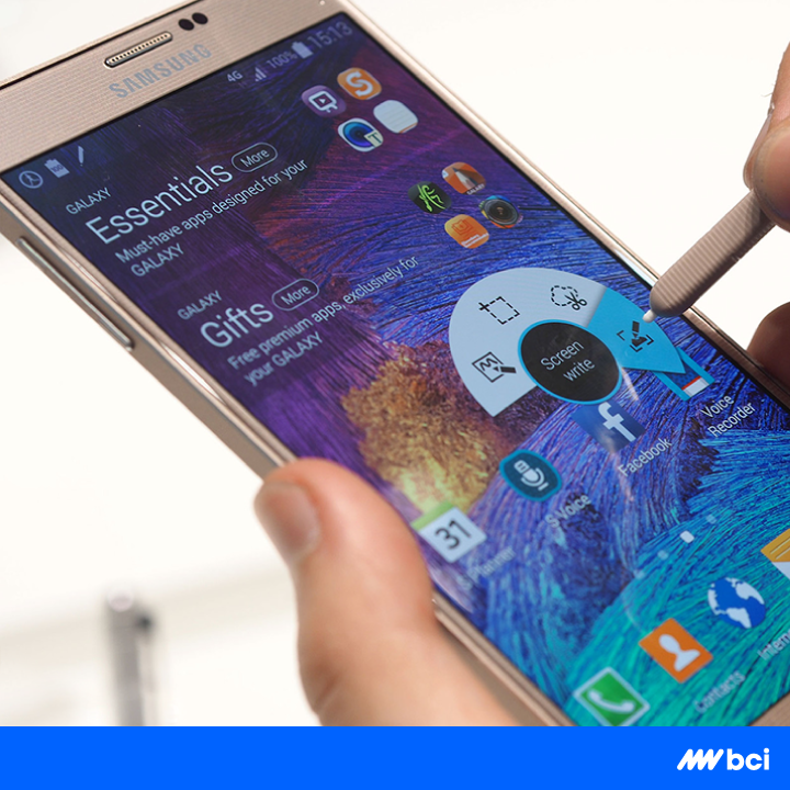 BCIMobile's tweet photo. تمتعوا بتصميم غير مسبوق يوفر لكم طريقة جديدة للوصول إلى المعلومات مع الـ #Note_4 http://t.co/2bKnFnWQZo