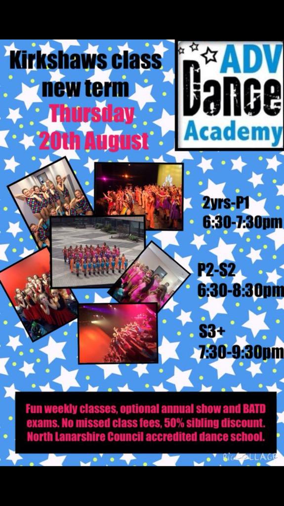 ADVDanceAcademy's tweet photo. We can't wait until we're back! #KIRKSHAWS #TeamADV #level2 #accreditedclub #newcomerswelcome 💙👯💃 http://t.co/KDZ29y6NCo