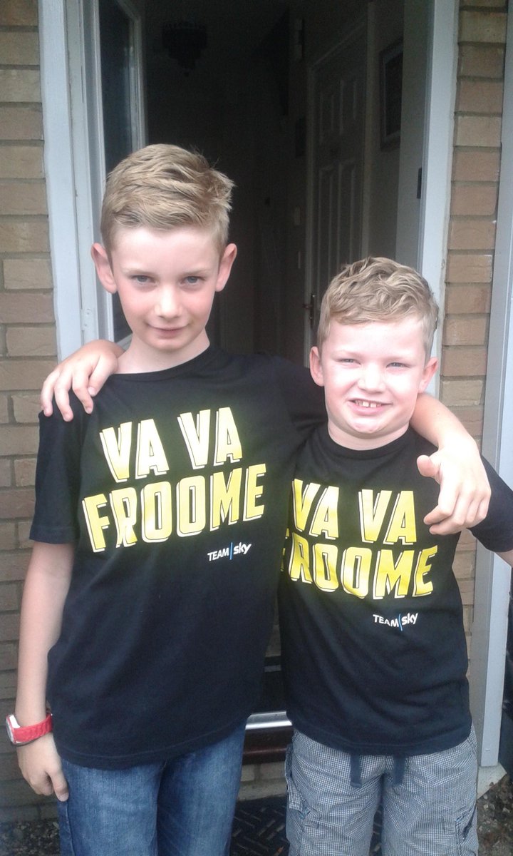 SalBeeArt's tweet photo. @chrisfroome @letour @nicholasroche Well done Super Sky - top job Froomey from Archie &amp; Finlay (age 7 &amp; 9) http://t.co/n8nudikgDW