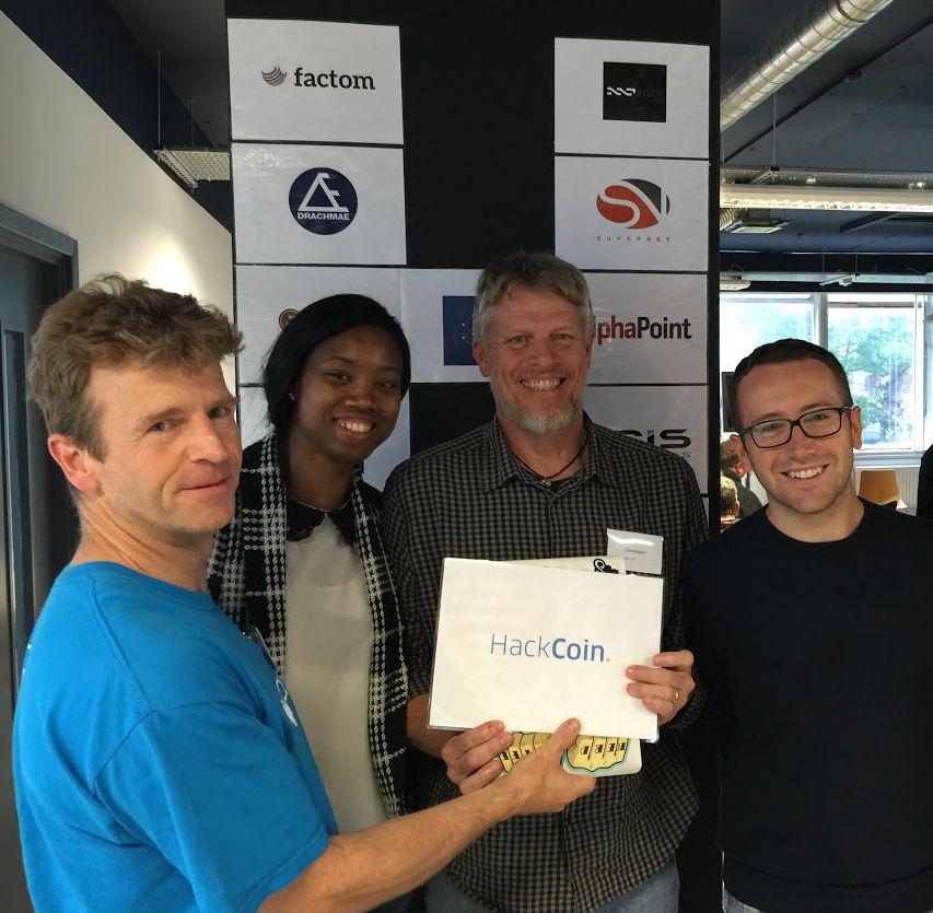 HackC0in's tweet photo. Thank you all for a wonderful #HackCoinLondon event at the #Barclaysaccel ! Congratulations to our winners! http://t.co/Dka7dbOMCZ