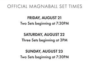 FuckElmo25's tweet photo. #Phish #Magnaball set times http://t.co/5wxvIecFfA