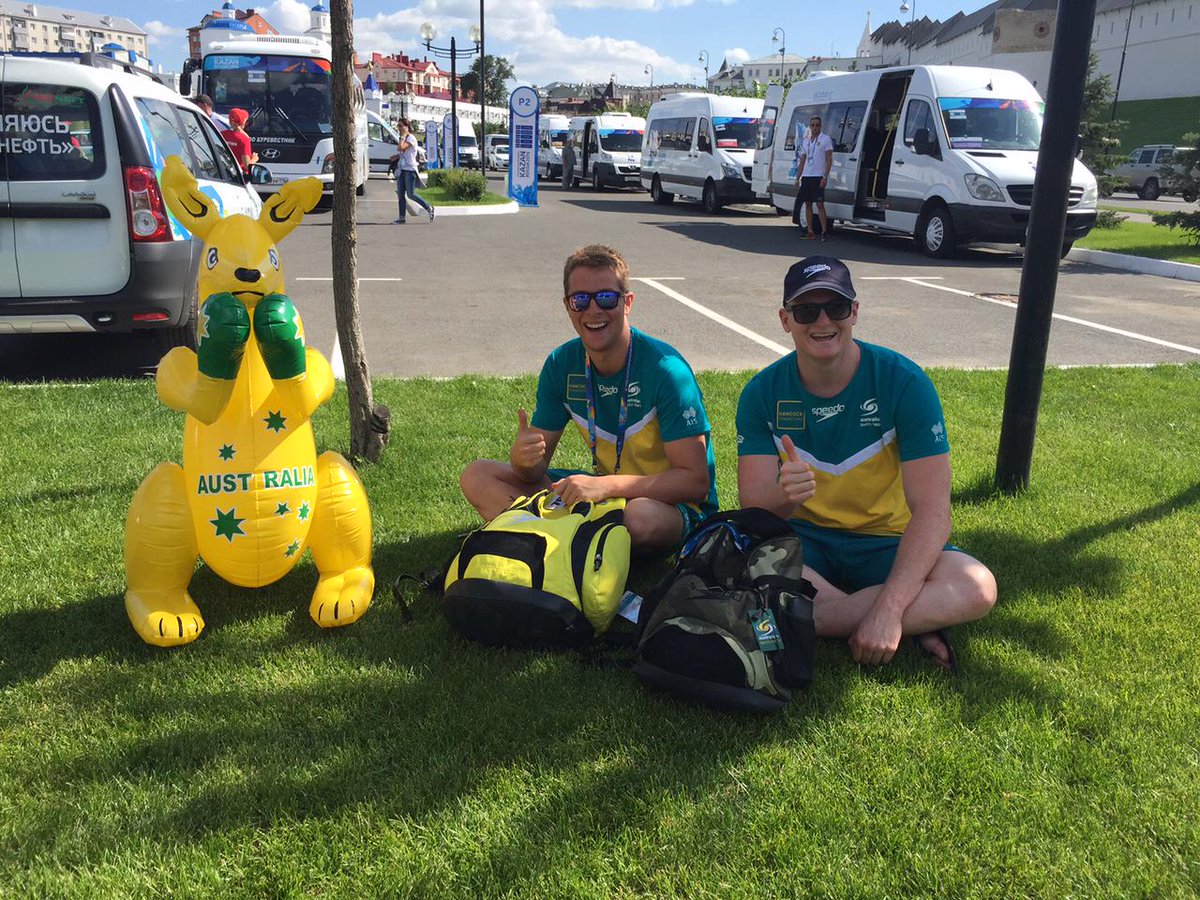 Boxing on Aussie OWS pair <a href="/sshepp35/">Sam Sheppard</a> and Jarrod Poort and friend boxing on #auskazan15 <a href="/DolphinsAUS/">Australian Dolphins Swim Team</a>