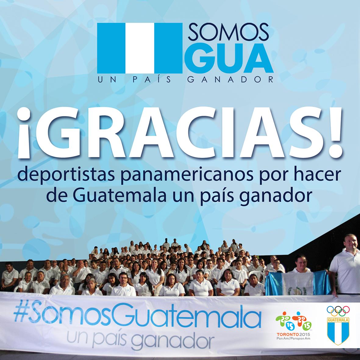 Muchas gracias a la delegación que dignamente nos representó en los JPanamericanos #TO2015 ¡Son un orgullo! #SomosGua