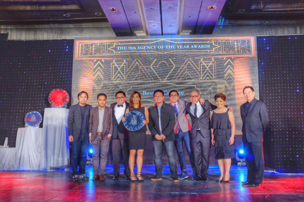 DC_Philippines's tweet photo. Proud of our Creative team. 2nd time in a row, #AOY2014 Best in Creative, wuhoooo! http://t.co/6OT8tWGfms