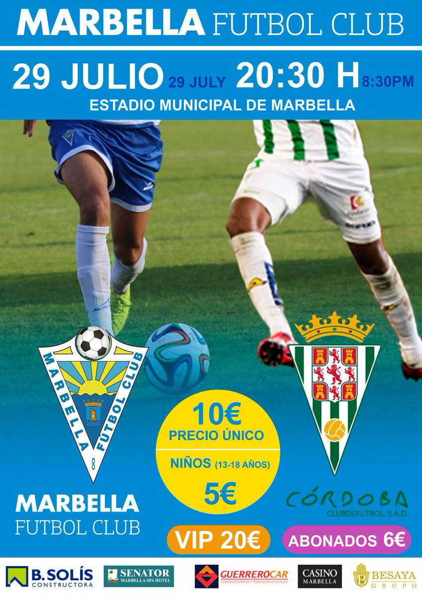 marbella_fc's tweet photo. ¡Este Miércoles ven y anima al equipo ante el @cordobacfsad ! #ContamosConTuApoyo http://t.co/FahrSnQ1c9