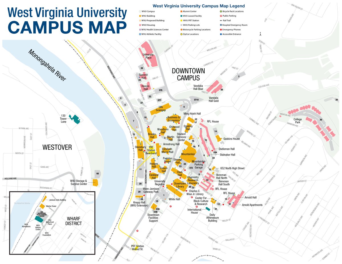 Wvu Downtown Campus Map Calendar 2024