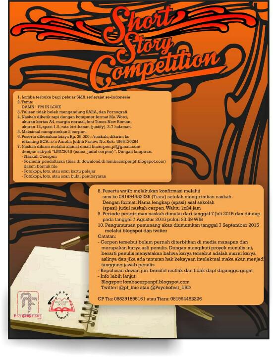 <a href="/SMAN1Pontianak/">SMAN 1 Pontianak</a> halo buat kamu siswa sma/k yg suka nulis cerpen, boleh bgt ikutan lomba ini , more info cek <a href="/pf_lmc/">LombaMenulisCerpenPF</a>