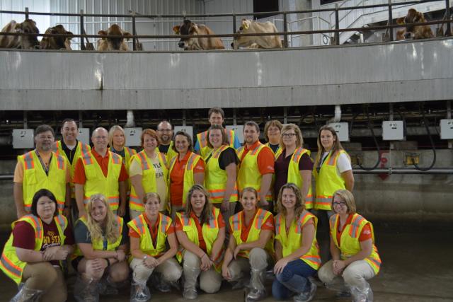 DairyKNOW's tweet photo. 20 Ag teachers living at the dairy & experiencing the #casefss2015 curriculum @centerofag @case4learning http://t.co/kAXAbou9TC