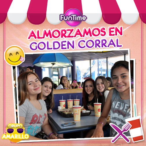 Funtime15's tweet image. Almuerzo con gusto a despedida. Ya estamos listas para volver. #GoldenCorral #Bus123