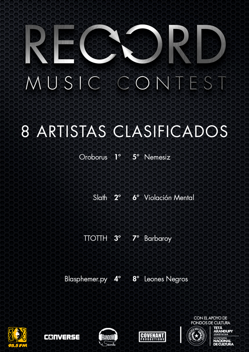 Estas son las 8 bandas clasificadas para el Metal Bands Edition de este año del #RMCpy!
¡Felicidades a todos! 🎼👏
