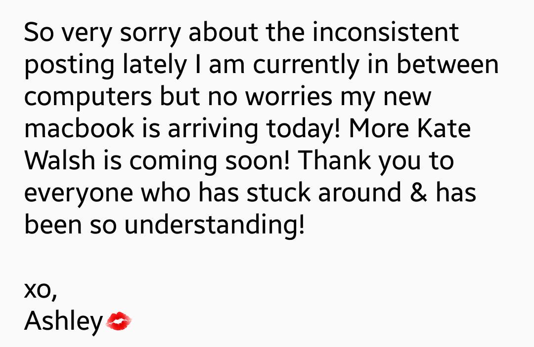 KateWalshDaily's tweet photo. Just wanted to give you guys a little info about what's been going on with this account! http://t.co/FkhLru8JEQ